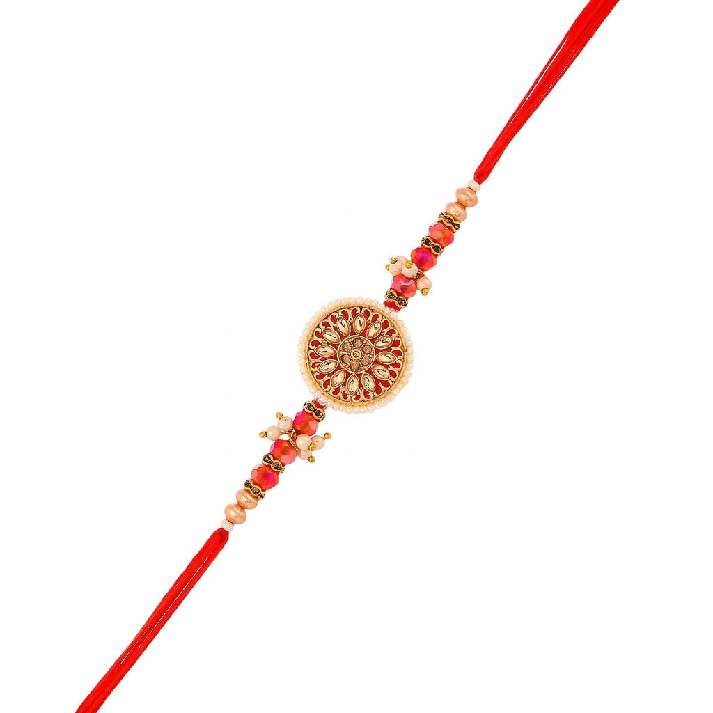 trueBrowns X Voylla Bejewelled And Beaded Men's Thread Rakhi For Brother - Distacart