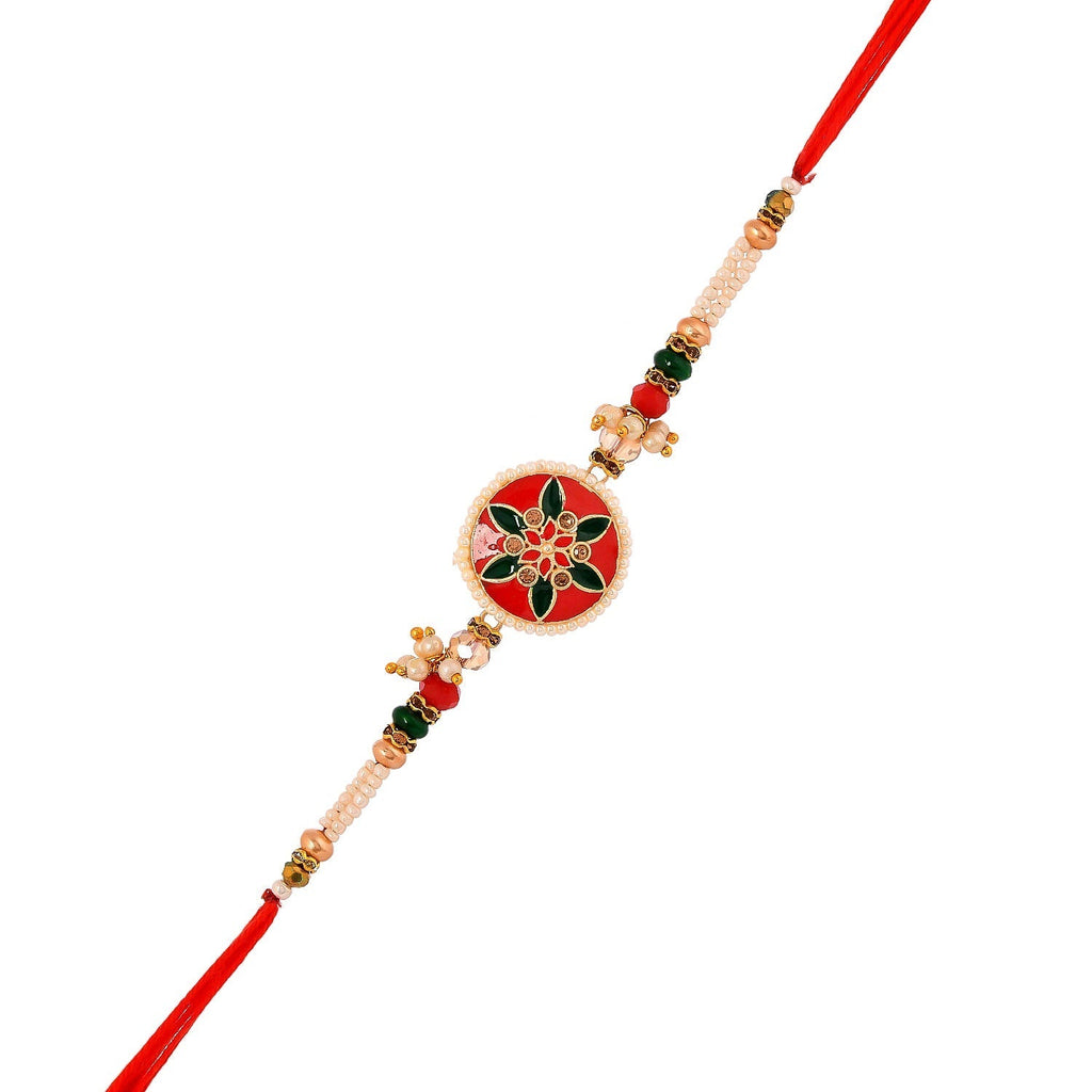 trueBrowns X Voylla Bejewelled And Beaded Men's Thread Rakhi For Brother - Distacart