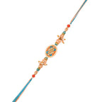 trueBrowns X Voylla Men's Colourful Thread Traditional Design White Pearls Rakhi For Brother - Distacart