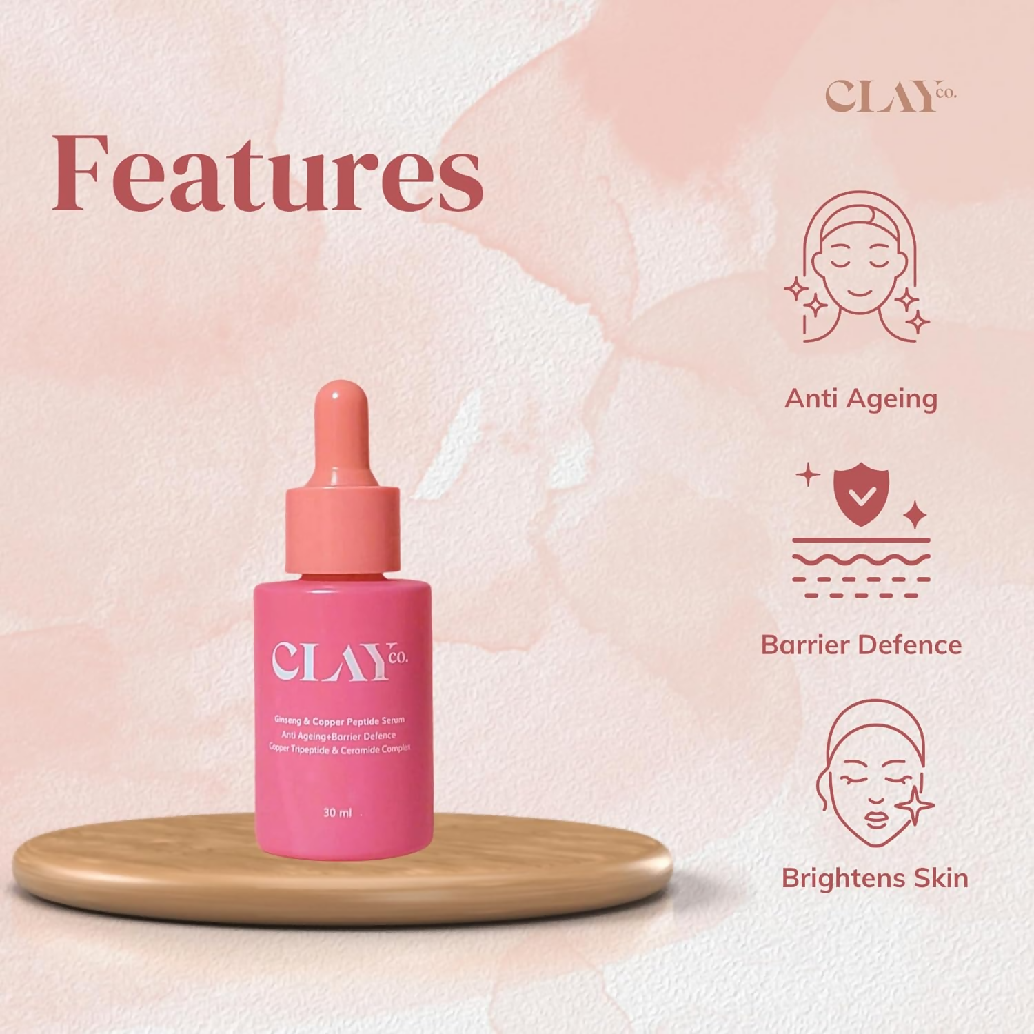 Clayco Ginseng and Copper Peptide Power Serum