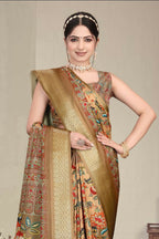 PR Fashion Multi Heavy Rich Cotton Silk Digital Print & Jacquard Saree