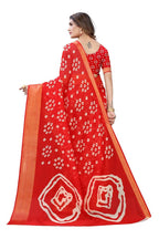 Vamika Red Linen Zari Border Saree