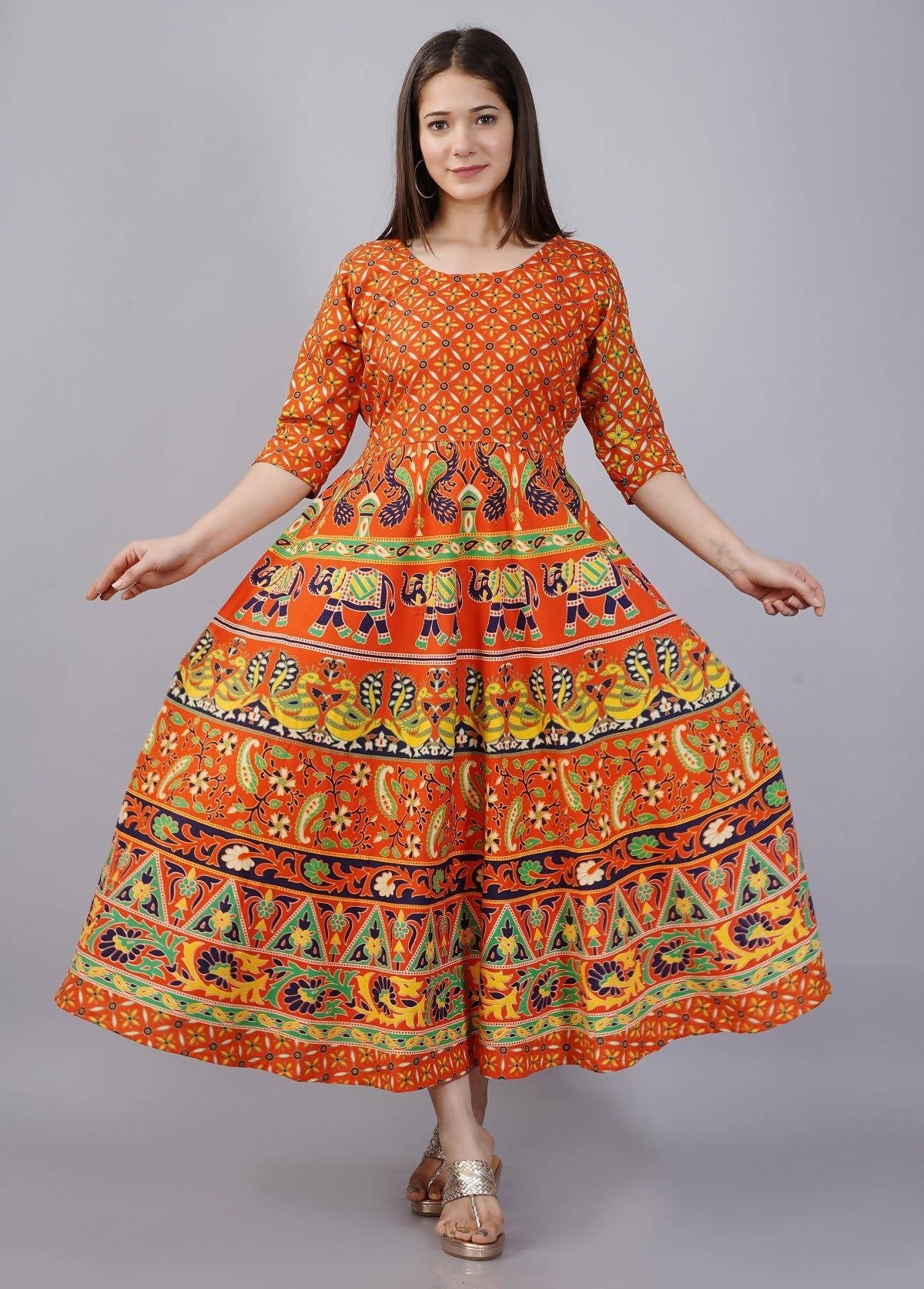 Vamika Multicolor Cotton Printed Party/Casual Wear Kurti (GAM25K)