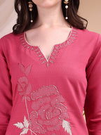Embroidered Co Ords, Pink - Hiral Fashion - Distacart