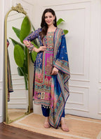 Joban Fashion Multicolor Chinon Embroidery Sequence Work Readymade Kurta Set - Distacart