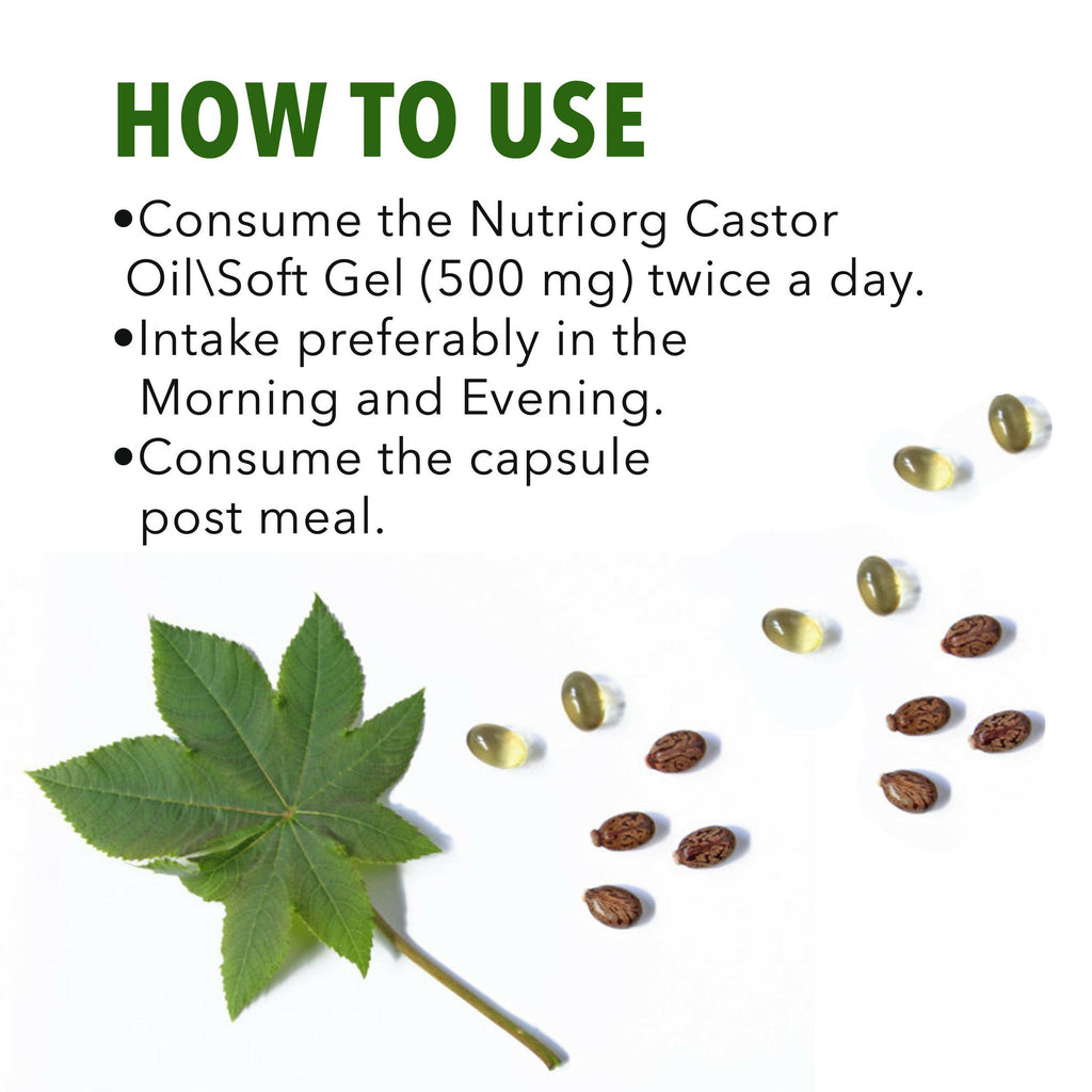 Nutriorg Castor Oil Soft Gel Capsules - Distacart