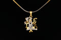Gold-Polished Alloy Balaji Pendant With Chain - The Pari