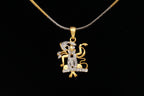 Gold-Polished Alloy Balaji Pendant With Chain - The Pari