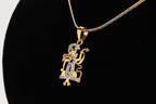 Gold-Polished Alloy Balaji Pendant With Chain - The Pari