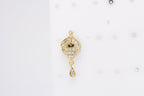 Gold-Polished Alloy American Diamond Pendant Necklace Set - The Pari