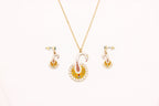 Gold-Polished Alloy Peacock Pendant Necklace - The Pari