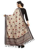 Vamika Black Printed Khadi Bhagalpuri Dupatta