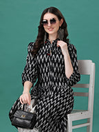 Printed Flared Cotton Kurta With Pant, Multicolor - Hiral Fashion - Distacart