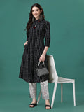 Printed Flared Cotton Kurta With Pant, Multicolor - Hiral Fashion - Distacart