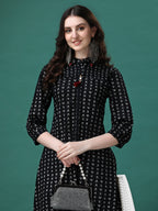 Printed Flared Cotton Kurta With Pant, Multicolor - Hiral Fashion - Distacart