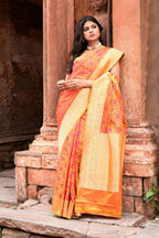 Joban Fashion Tangent Banarasi Katan Pure Handloom Banarasi Silk Saree