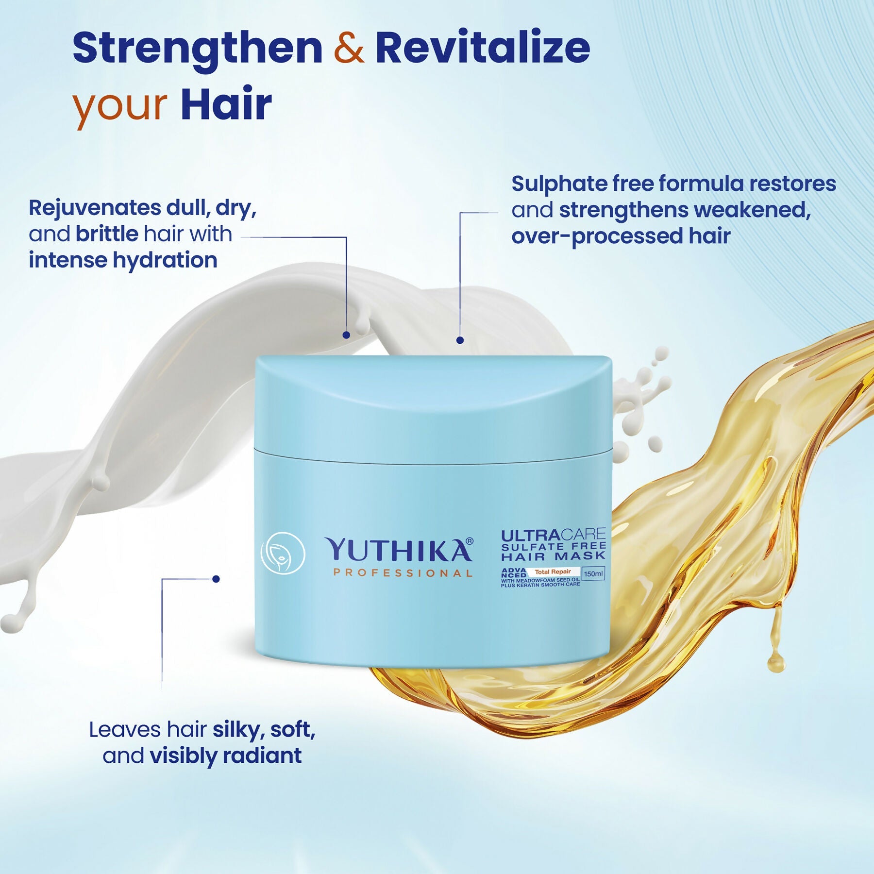 Yuthika Professional Ultracare Sulfate Free Hair Mask For Women & Men
