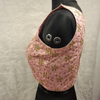 Kia Fashions Baby Pink Golden All Over Embroidered Readymade Blouse - Distacart