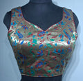 Kia Fashions Maroon Jacquard Weave Multi Color Paithani Readymade Blouse - Distacart