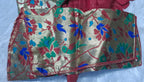 Kia Fashions Maroon Jacquard Weave Multi Color Paithani Readymade Blouse - Distacart