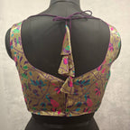 Kia Fashions Purple Jacquard Weave Multi Color Paithani Readymade Blouse - Distacart
