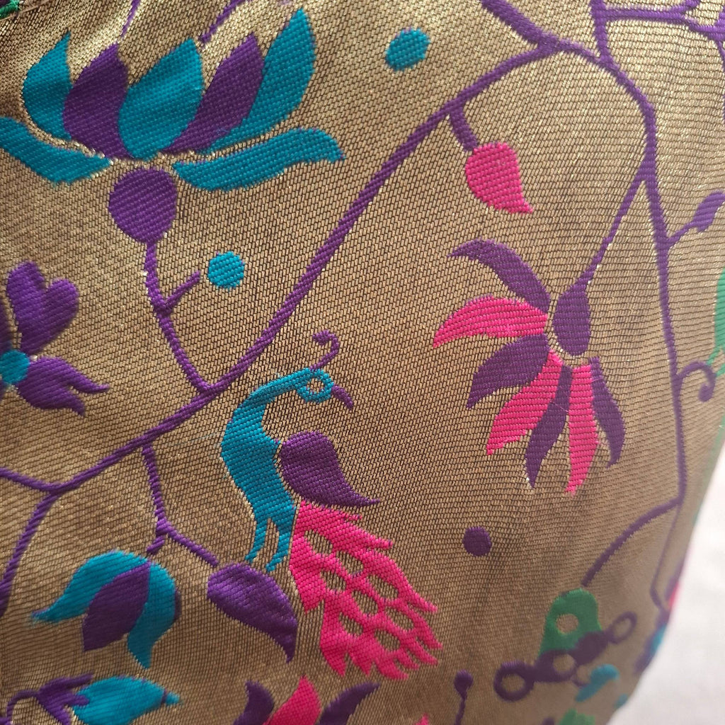 Kia Fashions Purple Jacquard Weave Multi Color Paithani Readymade Blouse - Distacart