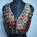 Kia Fashions Black Multi Color Weave Readymade Blouse - Distacart