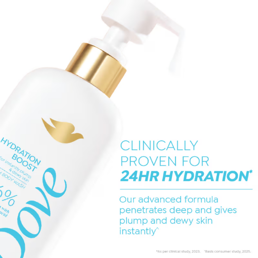 Dove 6% Hydrating Serum With Hyaluronic Acid Hydration Boost Bodywash