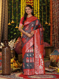 Shree Shyam Fashion Silk Grey Saree - Distacart