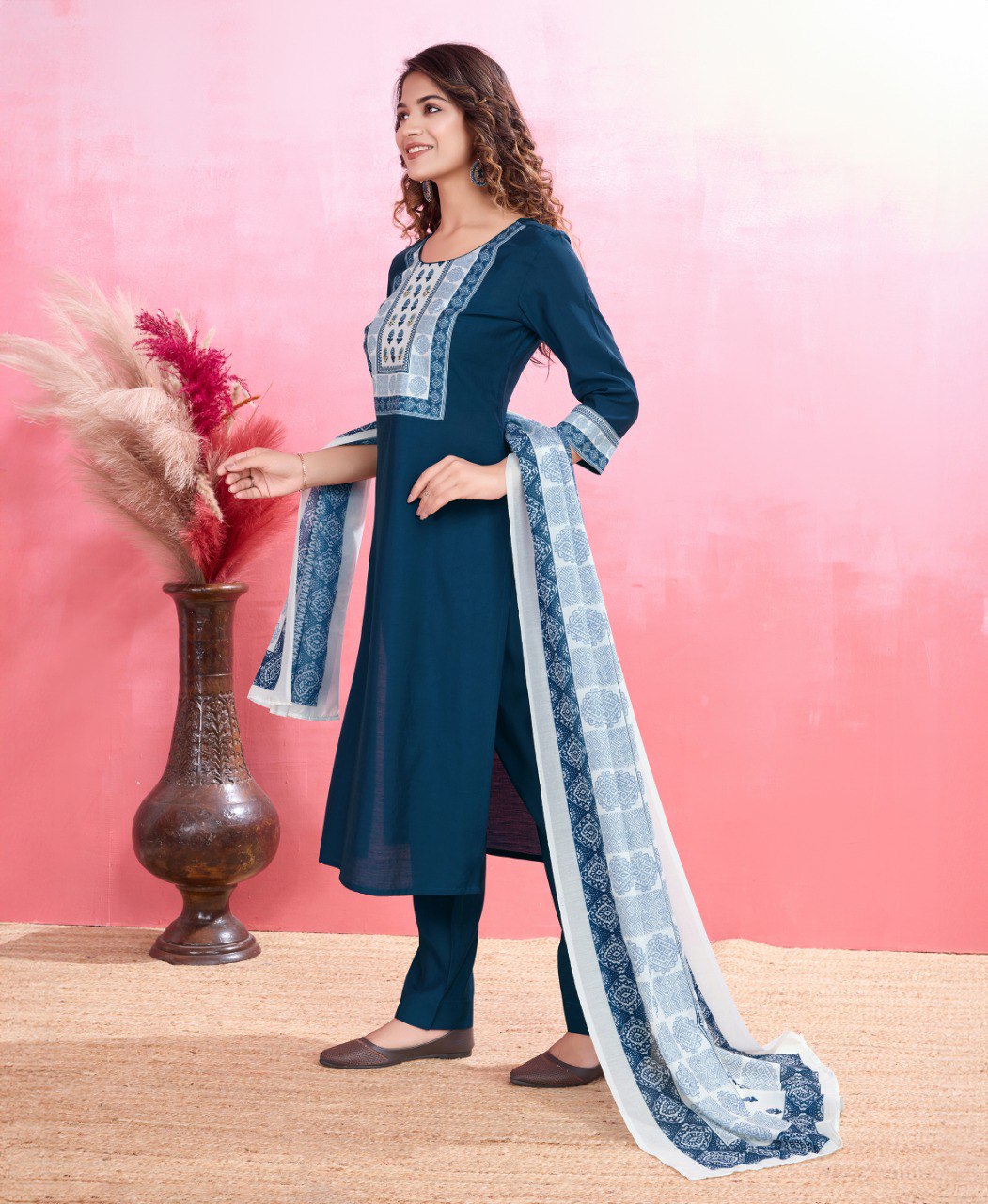 Prazu Fashion Yellow Viscose Silk Printed Kurta Set - Distacart