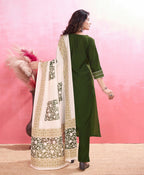 Prazu Fashion Mahendi Viscose Silk Printed Kurta Set - Distacart
