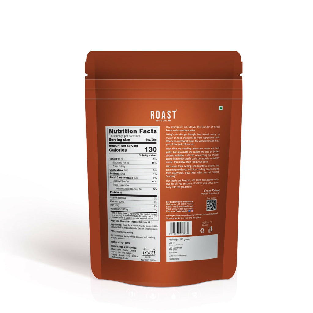Roast Foods Ragi Stix Chocolate - Distacart