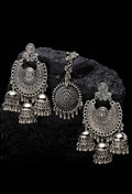 Mominos Fashion Johar Kamal Beautiful Jhumkas With Maang Tikka Earrings - Distacart