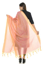 Mominos Fashion Moeza Handloom Cotton Peach Dupatta - Distacart