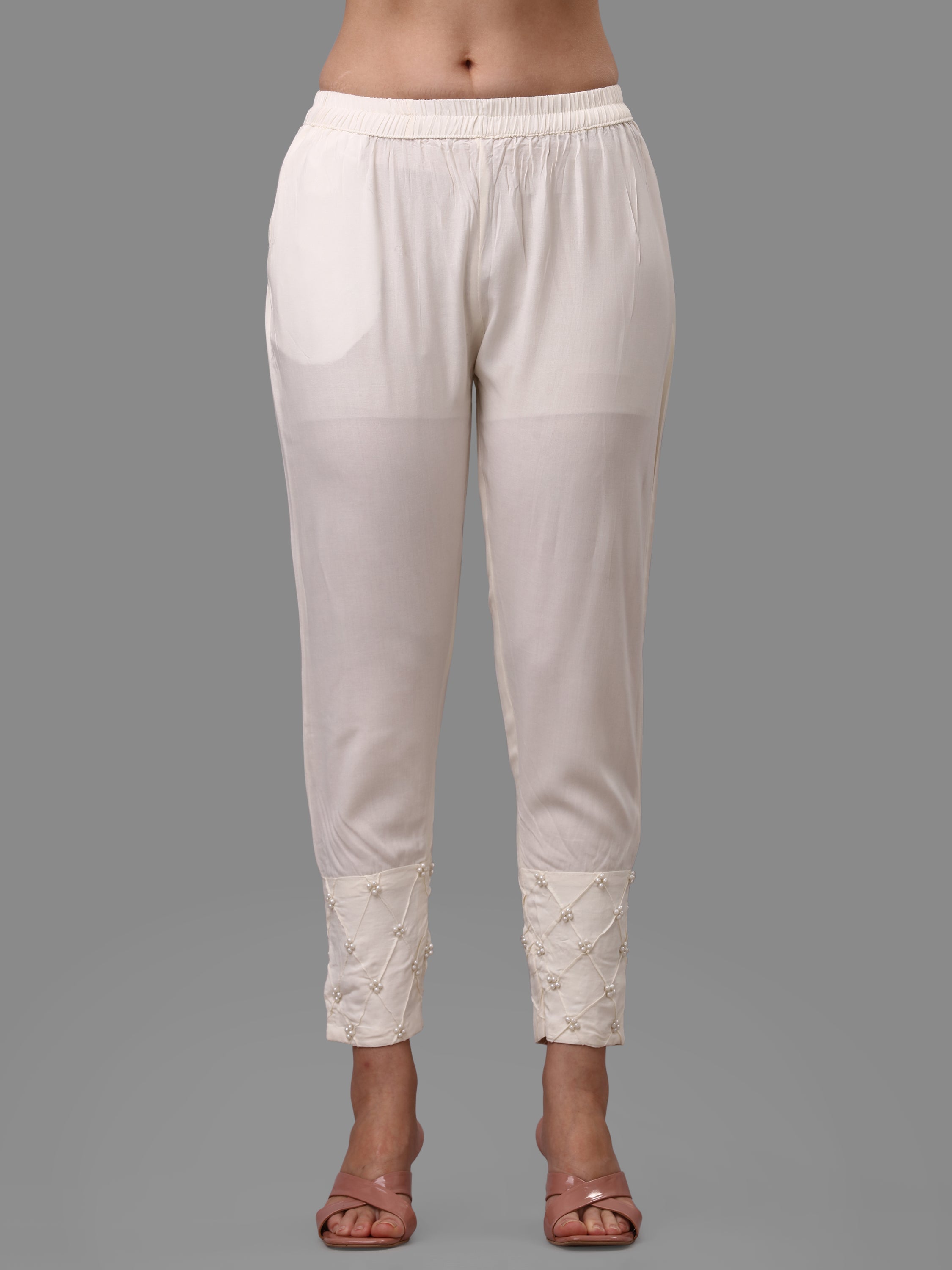 Ethnic Motif& Mandarin Collar Kurta With Cotton Pant Set, Multicolor - Hiral Fashion - Distacart