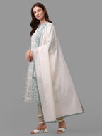Embroidered Kurta With Pant & Dupatta Set, Multicolor - Hiral Fashion