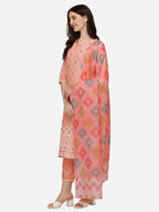 Lucknawi Embroidered Kurta With Pant & Dupatta, Multicolor - Hiral Fashion - Distacart