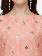 Lucknawi Embroidered Kurta With Pant & Dupatta, Multicolor - Hiral Fashion - Distacart