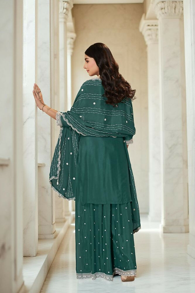 Ethnic Festive Wear Premium Chinon Fabric Rama Stitched Suit With Dupatta-Zeeya