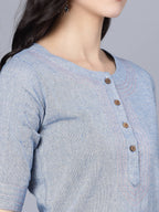 Myshka Women Blue Kurta - Distacart