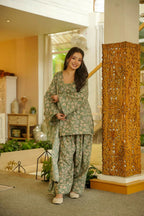 Aayaa Designer Printed Full Flared Suit - Distacart