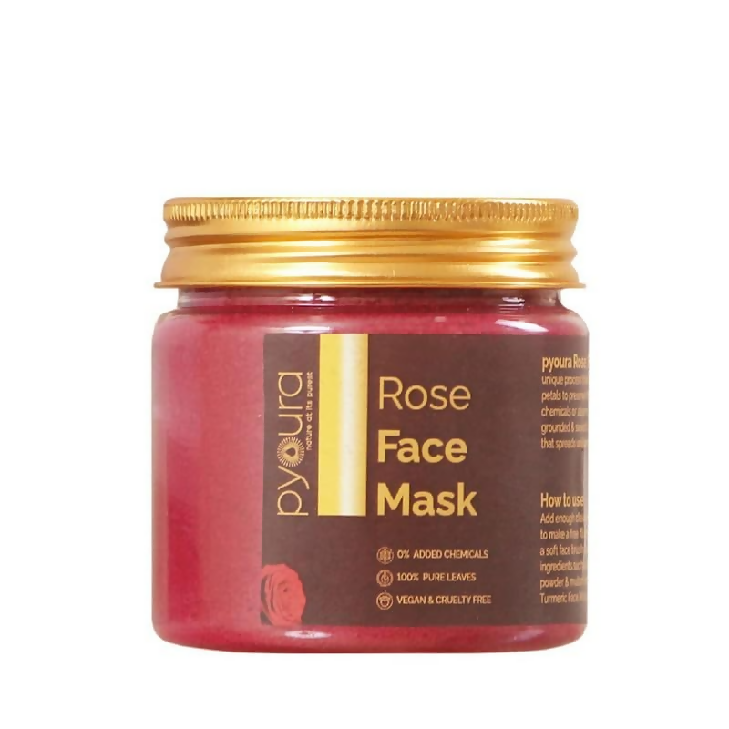 Pyoura Rose Face Mask No Clay Only 100% Pure Rose Petal Powder