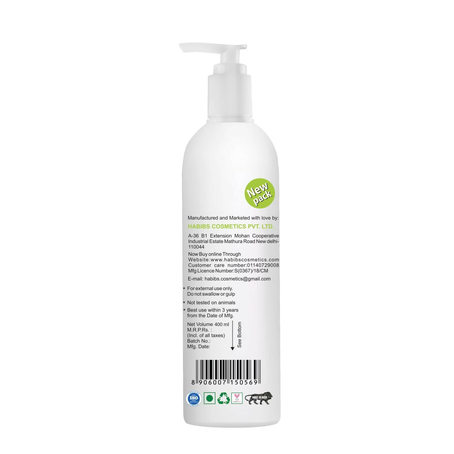 Habibs Professional Hair Conditioner Nourishing For Smooth & Straight Frizz-Free Hair, With Wheat Germ Oil Vitamin E & Tea Tree Oil Enriched