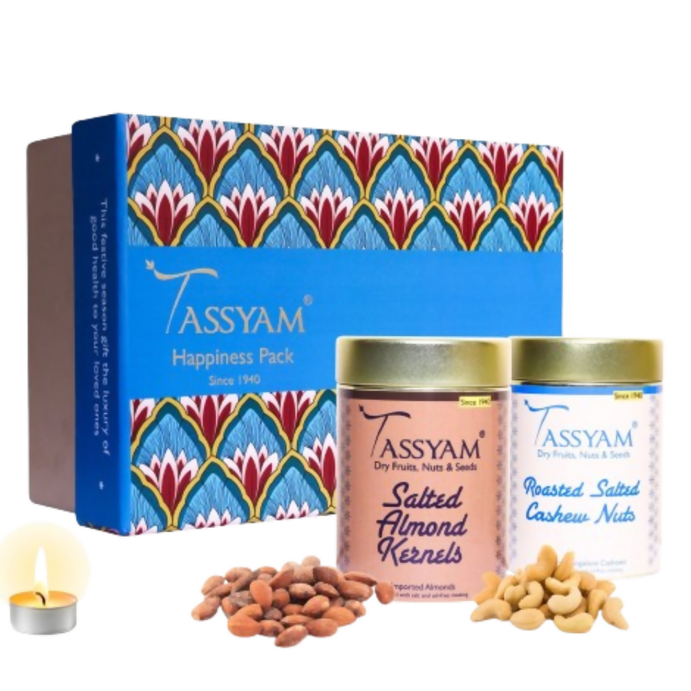Tassyam Organics Dry Fruit Set - Salted Cashew and Almonds - Distacart