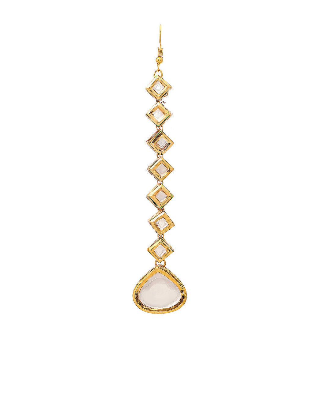 Ruby Raang Gold Heavy Kundan Maang Tikka - Distacart
