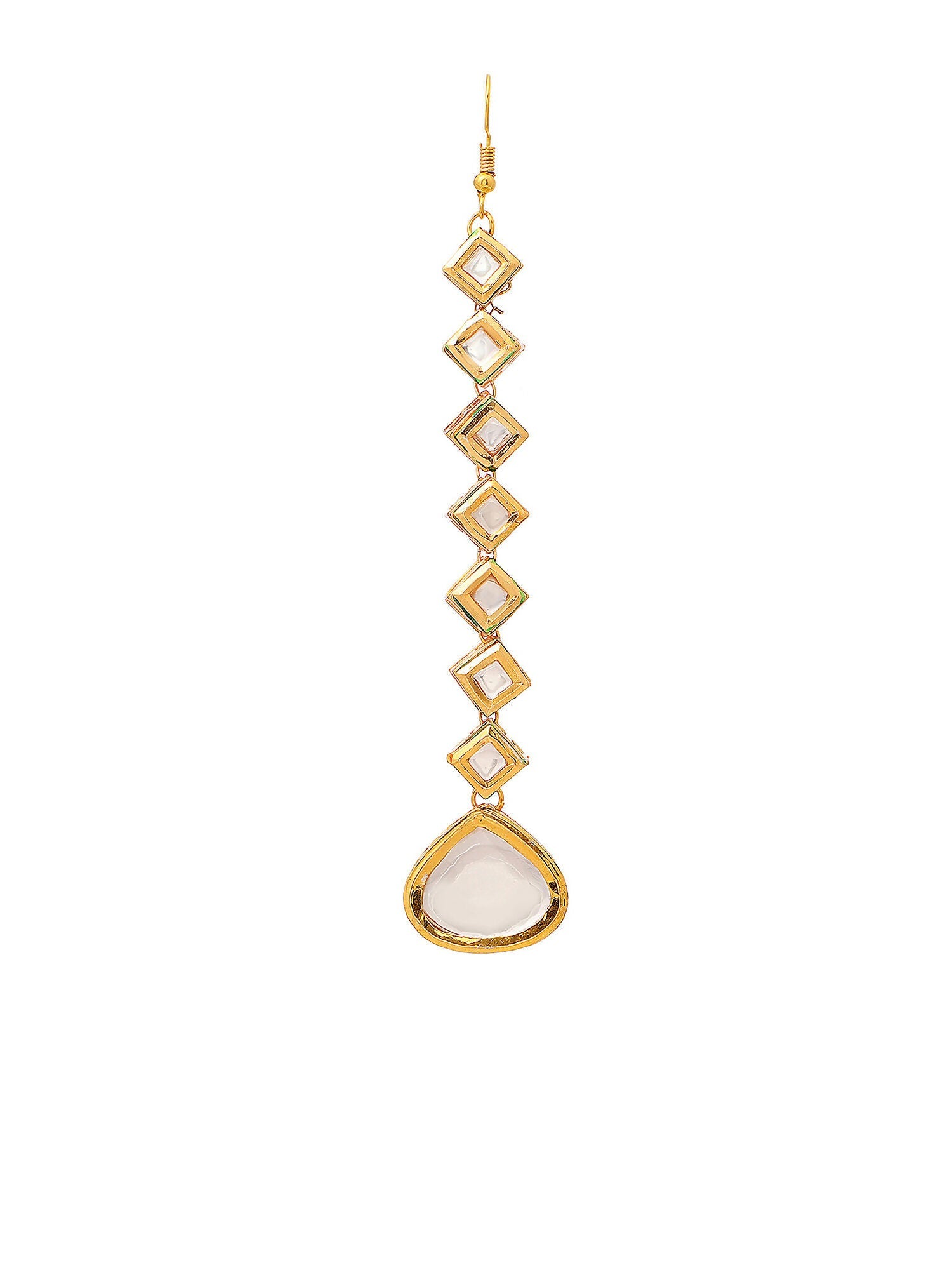 Ruby Raang Gold Heavy Kundan Maang Tikka - Distacart