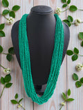 Inhanns Rangsaaz 20-Layer Luxe Long Beaded Only Necklace - Sea Green Only Necklace