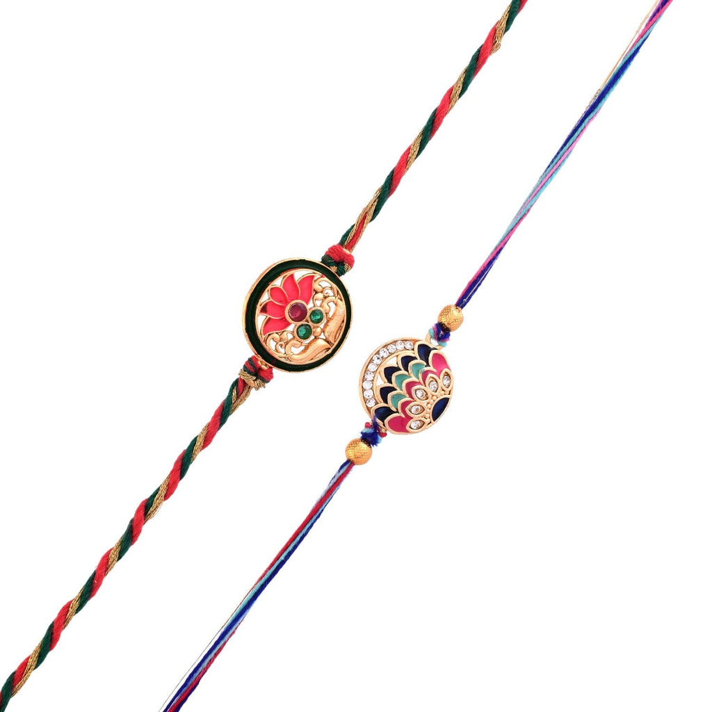 trueBrowns X Voylla Pack Of 2 Colourful And Embellished Men's Rakhis - Distacart