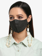 Women's White Mother Of Pearl Mask Chain - Ruby Raang - Distacart