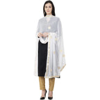 A R SILK Chiffon Gota Patti Fancy Dupatta White Color Dupatta or Chunni